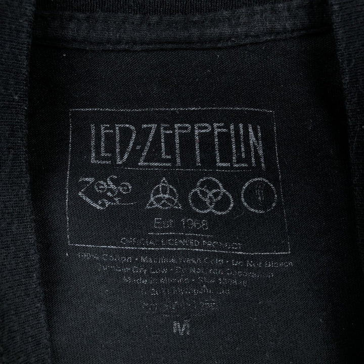 Led Zeppelin Band T-shirt, Band T, Men's M size cotton black type Vintage Second Hand
