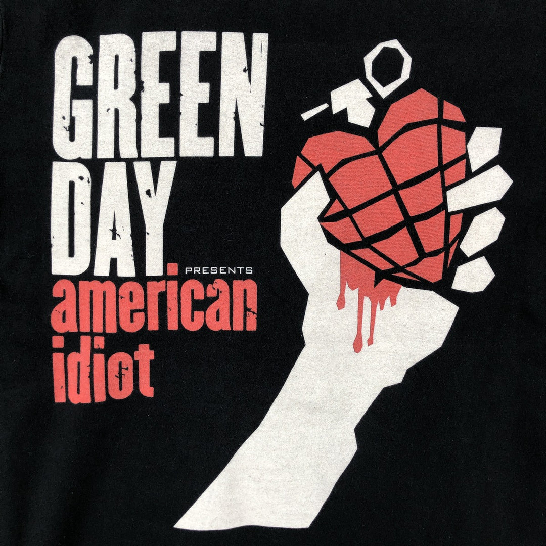 GREEN DAY Green Day Band T-shirt Band T Men's S size unclear black type Vintage Second Hand