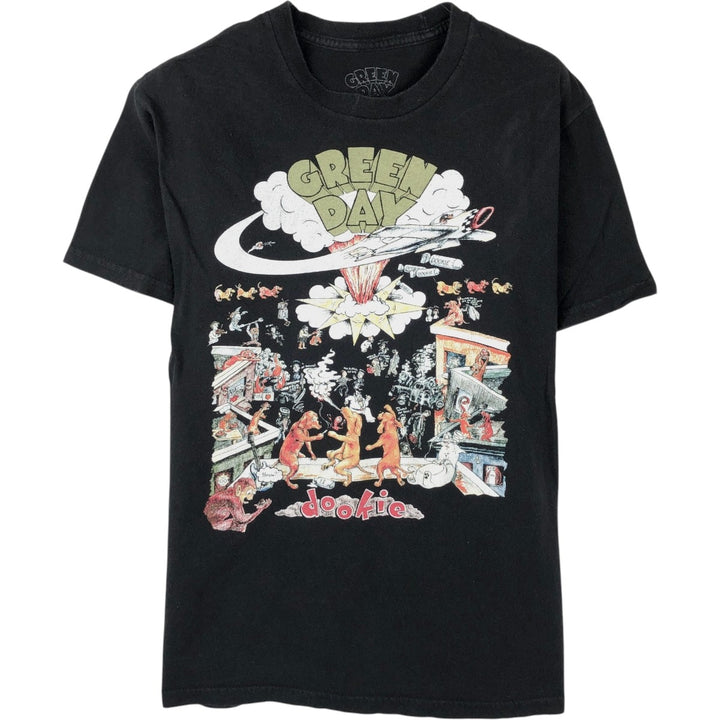 GREEN DAY Green Day Band T-shirt Band T Men's S size unclear black type Vintage Second Hand
