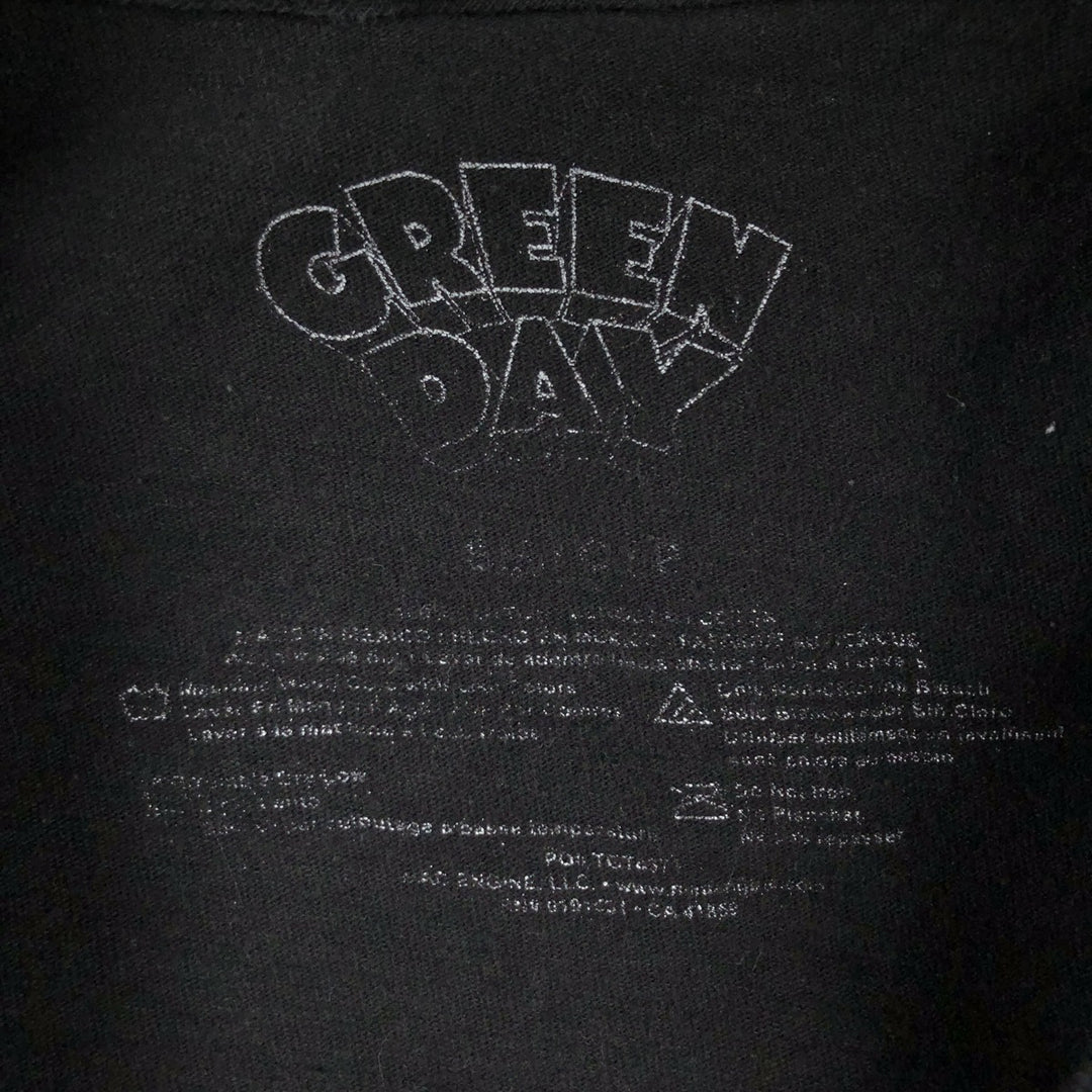GREEN DAY Green Day Band T-shirt Band T Men's S size unclear black type Vintage Second Hand