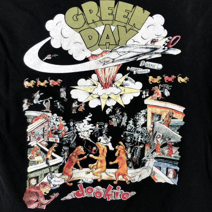 GREEN DAY Green Day Band T-shirt Band T Men's S size unclear black type Vintage Second Hand