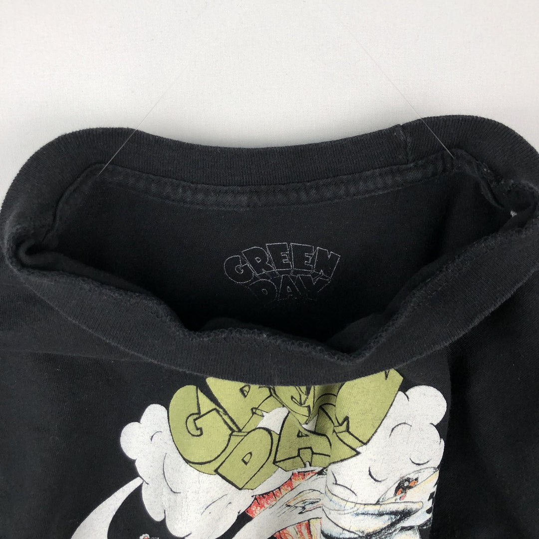 GREEN DAY Green Day Band T-shirt Band T Men's S size unclear black type Vintage Second Hand