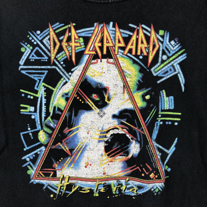 Fruit of the Loom Def Leppard Band T-shirt, Men's M size cotton black type Vintage Second Hand