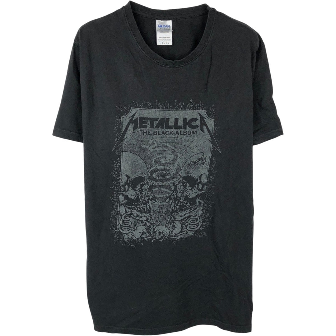 Gildan Metallica Band T-shirt, Men's Size L cotton black type Vintage Second Hand