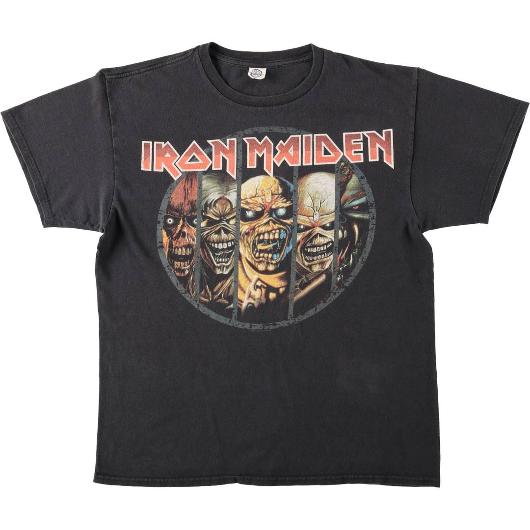 Delta IRON MAIDEN band T-shirt, size M, men's cotton black type Vintage Second Hand