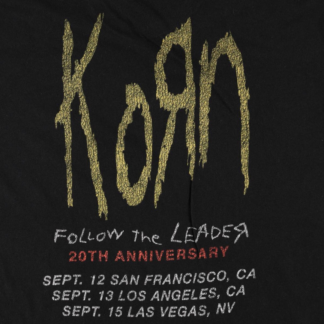 Gildan KORN Band T-shirt, Men's Size L (approx.) cotton black type Vintage Second Hand