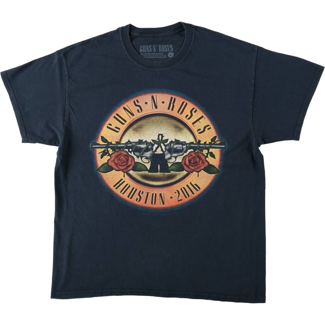 Guns N' Roses Band T-shirt, Band T, Men's L size cotton black type Vintage Second Hand