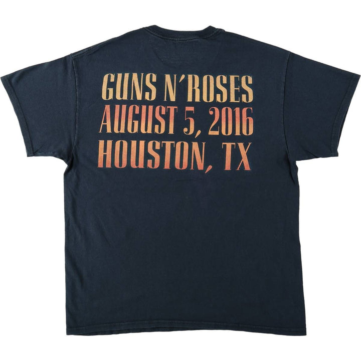 Guns N' Roses Band T-shirt, Band T, Men's L size cotton black type Vintage Second Hand