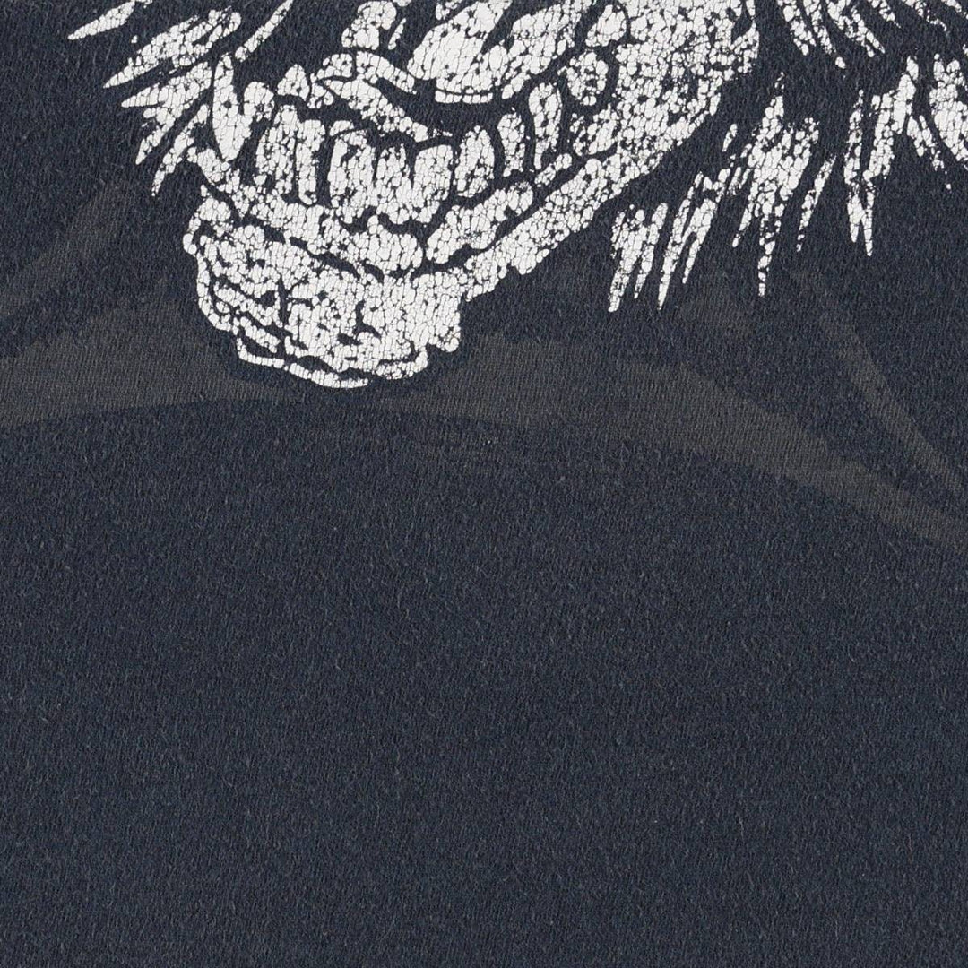 SLAYER Skull Pattern Band T-shirt, Men's L size cotton black type Vintage Second Hand