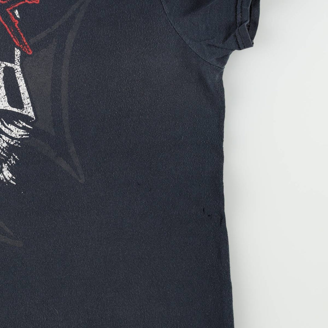 SLAYER Skull Pattern Band T-shirt, Men's L size cotton black type Vintage Second Hand
