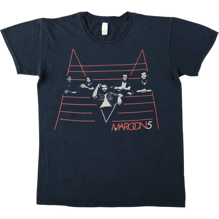 Gildan x Maroon 5 band t-shirt, men's size S (approx.) cotton black type Vintage Second Hand
