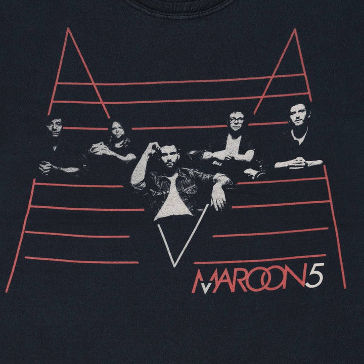 Gildan x Maroon 5 band t-shirt, men's size S (approx.) cotton black type Vintage Second Hand