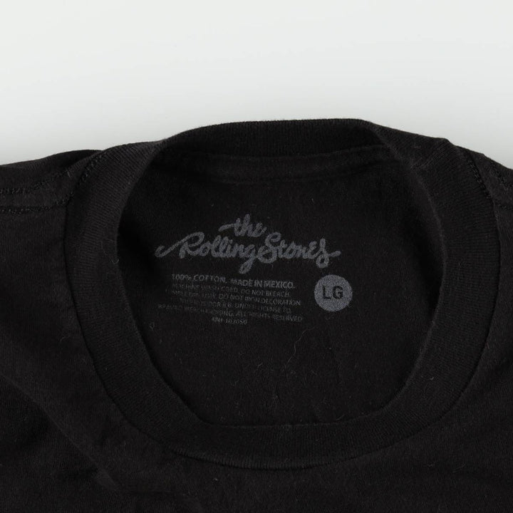 THE ROLLING STONES The Rolling Stones Band T-shirt Band T Men's L size cotton black type Vintage Second Hand