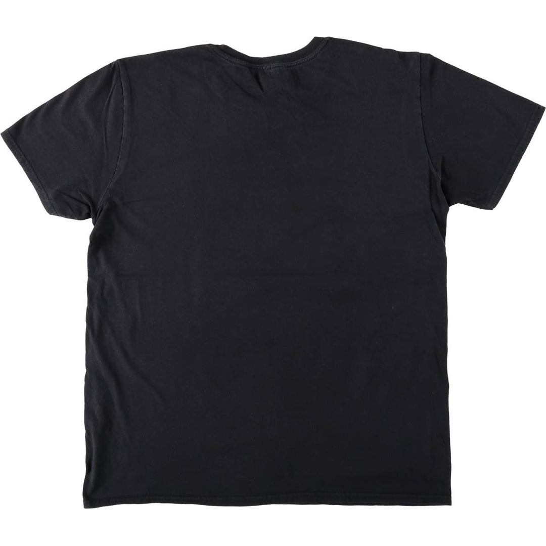 Gildan Anthrax Skull Pattern Band T-Shirt (Men's Size L) cotton black type Vintage Second Hand