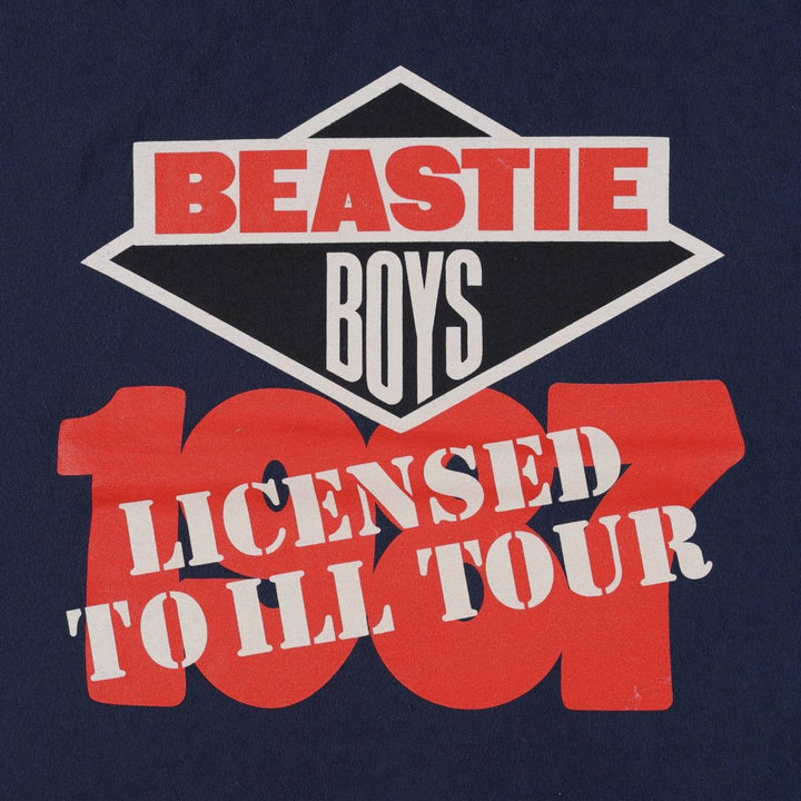 BEASTIE BOYS Rap T-Shirt (Men's Size L) cotton navy blue type Vintage Second Hand
