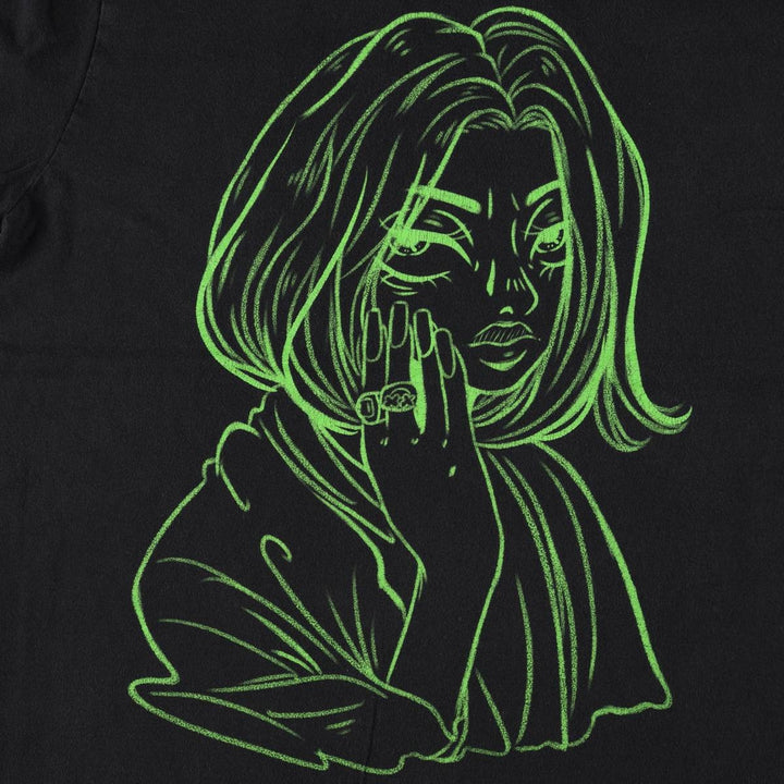 BILLIE EILISH Billie Eilish Band T-shirt Band T Men's M size cotton black type Vintage Second Hand