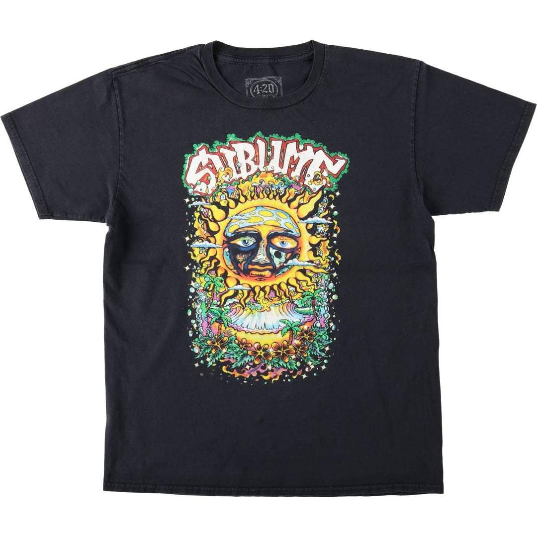 SUBLIME Band T-shirt, Men's L size cotton black type Vintage Second Hand