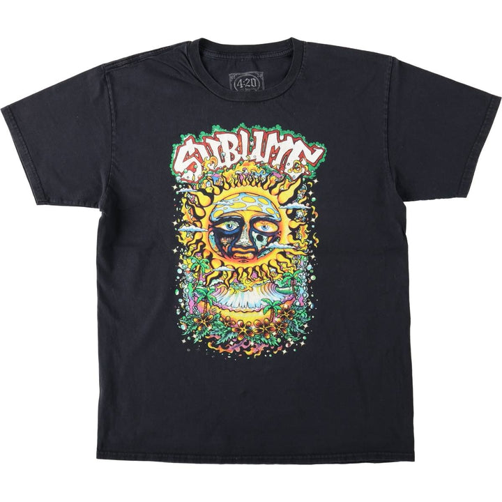 SUBLIME Band T-shirt, Men's L size cotton black type Vintage Second Hand