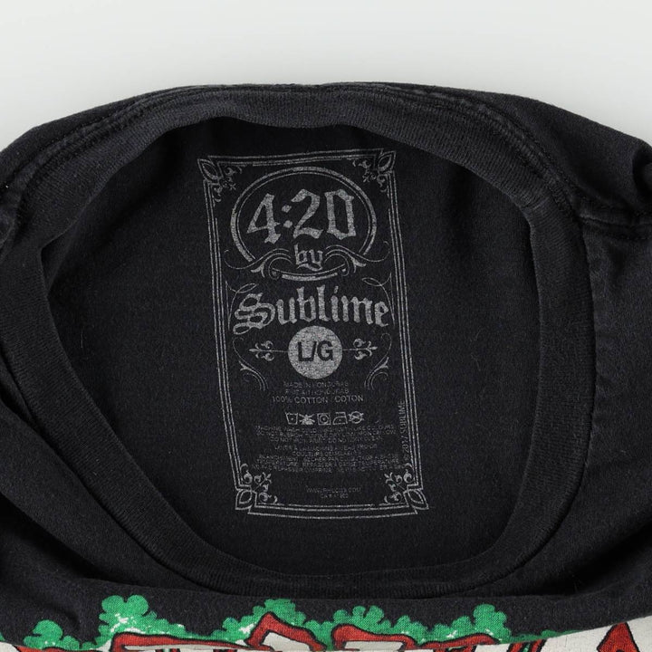 SUBLIME Band T-shirt, Men's L size cotton black type Vintage Second Hand