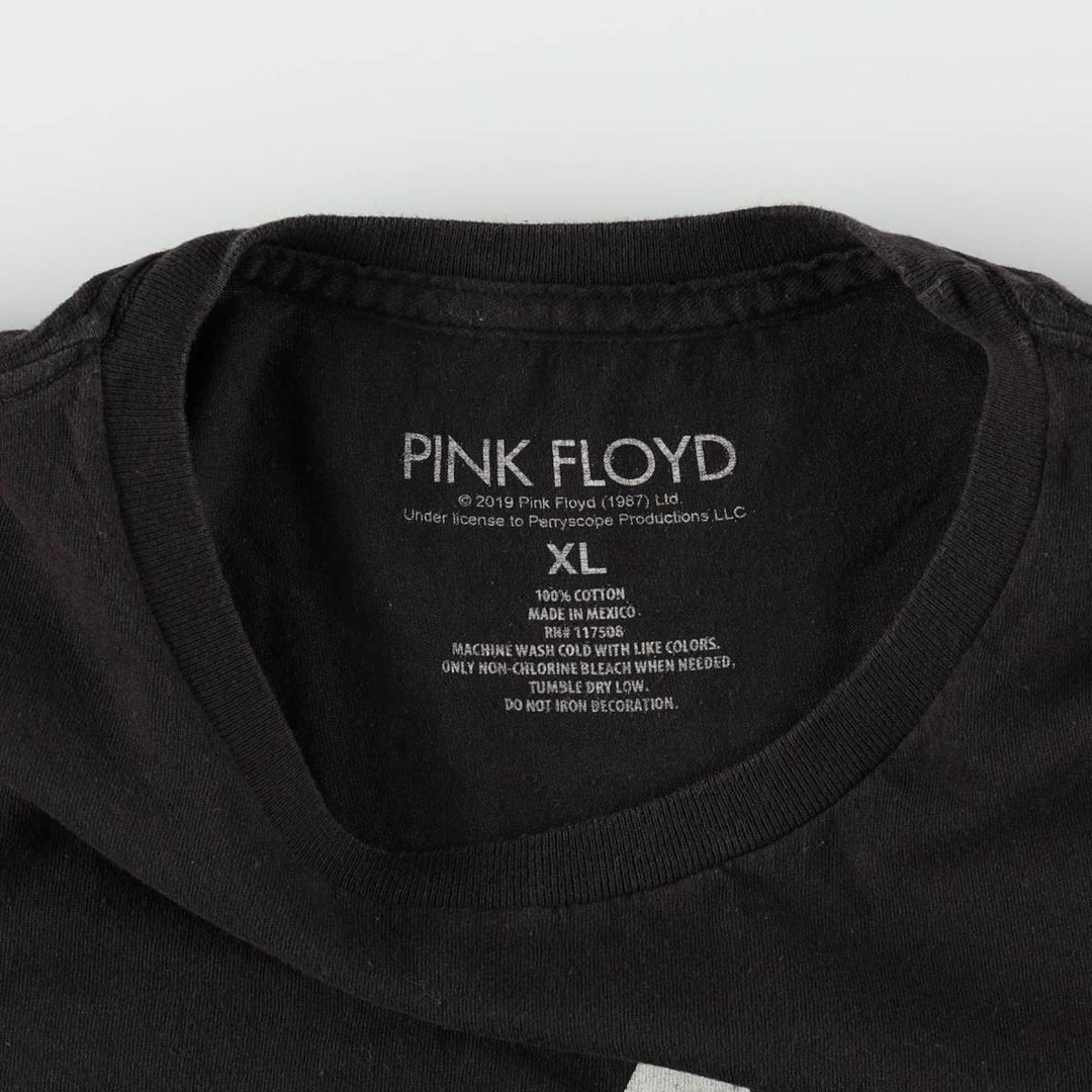 PINK FLOYD Pink Floyd Band T-shirt Band T Men's XL size cotton black type Vintage Second Hand
