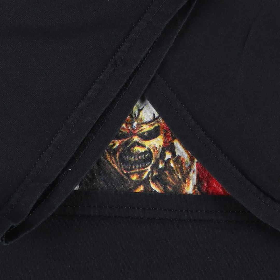 IRON MAIDEN Iron Maiden Band T-shirt Band T Men's L size cotton black type Vintage Second Hand