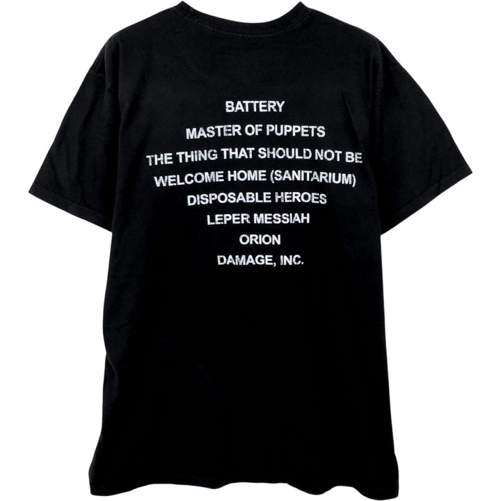 METALLICA Metallica Band T-shirt Band T Men's L size cotton black type Vintage Second Hand