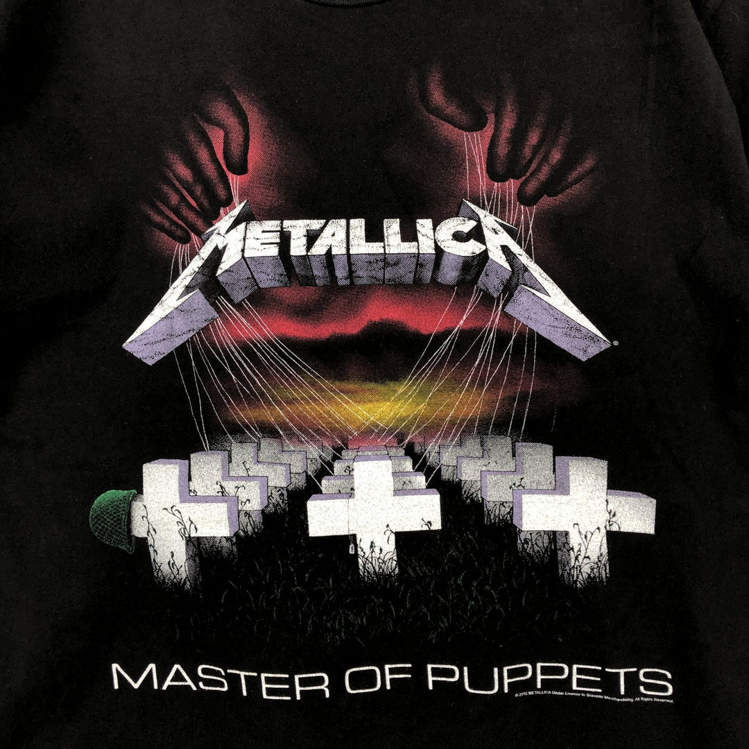 METALLICA Metallica Band T-shirt Band T Men's L size cotton black type Vintage Second Hand