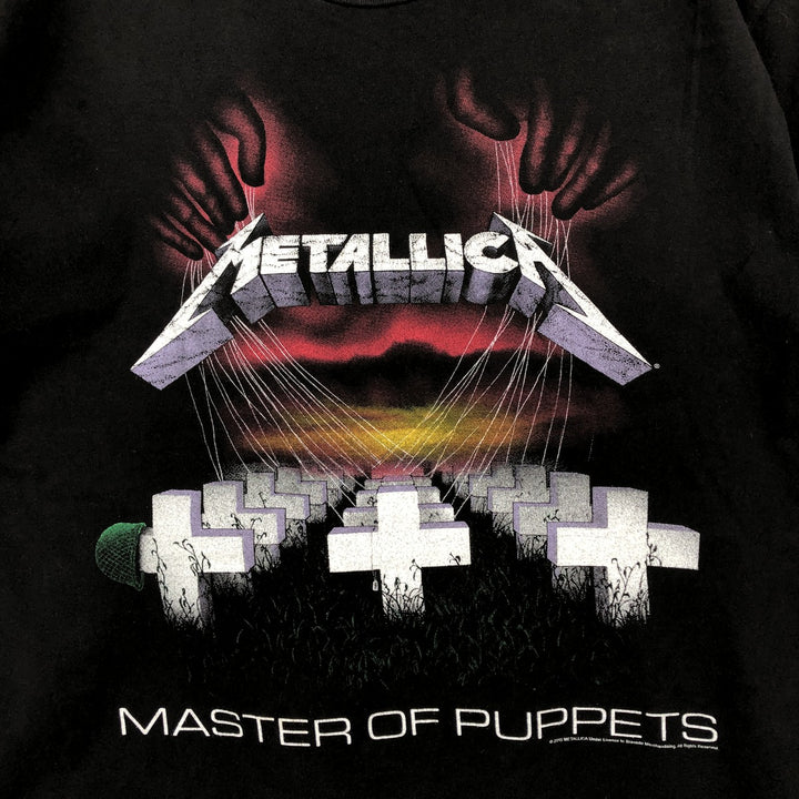 METALLICA Metallica Band T-shirt Band T Men's L size cotton black type Vintage Second Hand