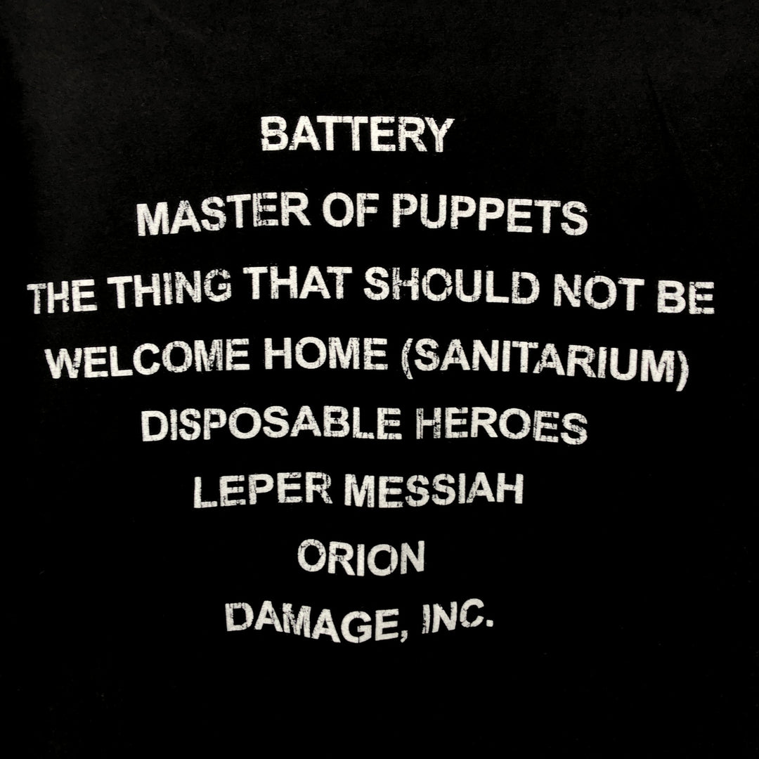 METALLICA Metallica Band T-shirt Band T Men's L size cotton black type Vintage Second Hand