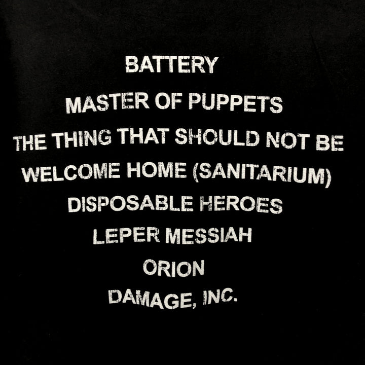 METALLICA Metallica Band T-shirt Band T Men's L size cotton black type Vintage Second Hand