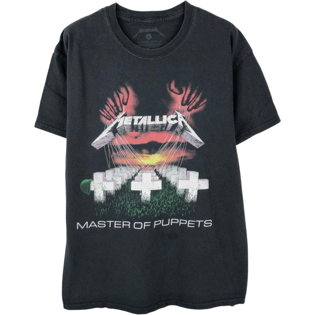 METALLICA Metallica Band T-shirt Band T Men's L size cotton black type Vintage Second Hand