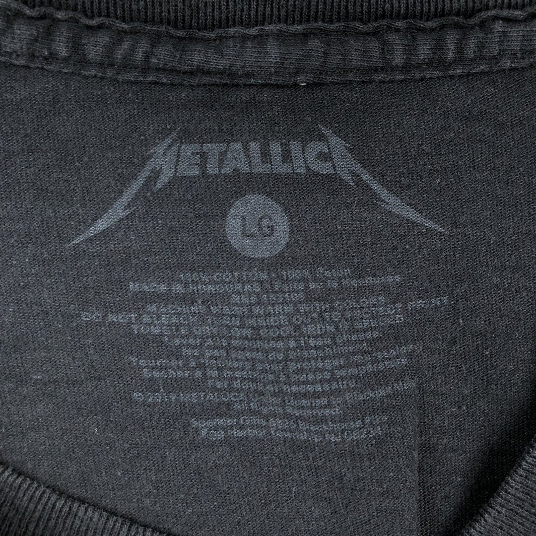 METALLICA Metallica Band T-shirt Band T Men's L size cotton black type Vintage Second Hand