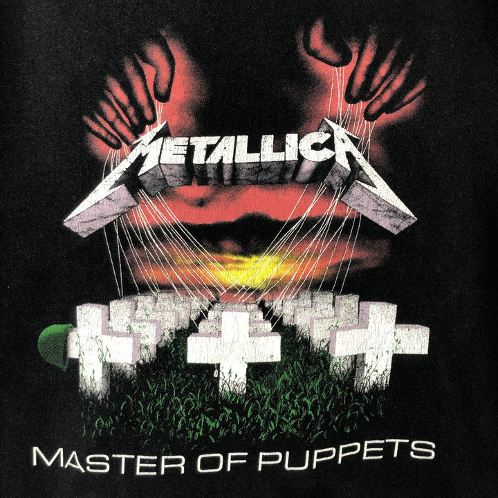 METALLICA Metallica Band T-shirt Band T Men's L size cotton black type Vintage Second Hand