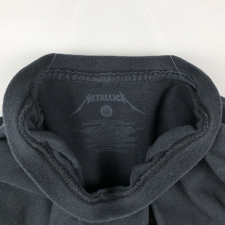 METALLICA Metallica Band T-shirt Band T Men's L size cotton black type Vintage Second Hand