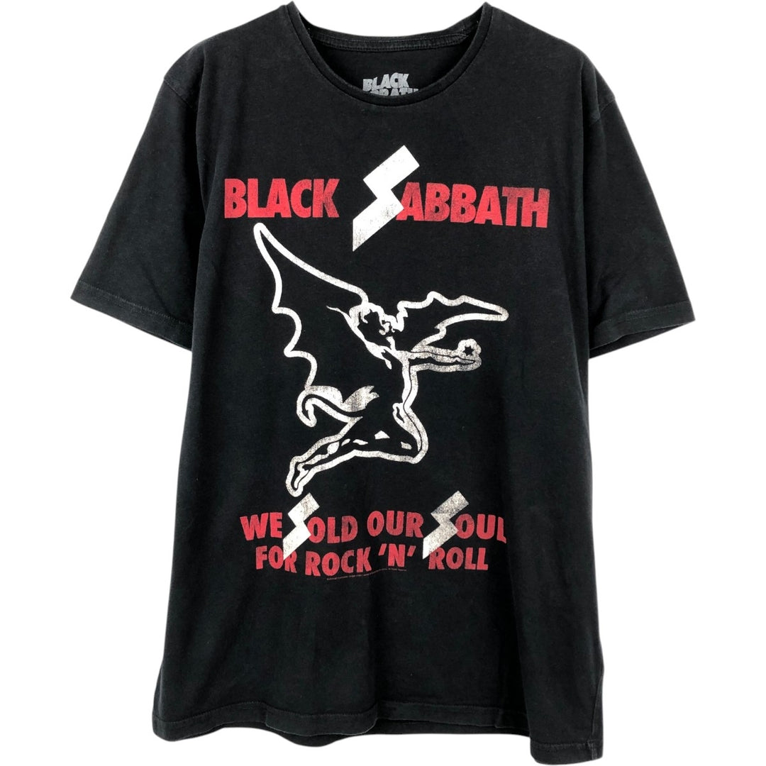 BLACK SABBATH Black Sabbath band T-shirt, band T, men's size L cotton black type Vintage Second Hand