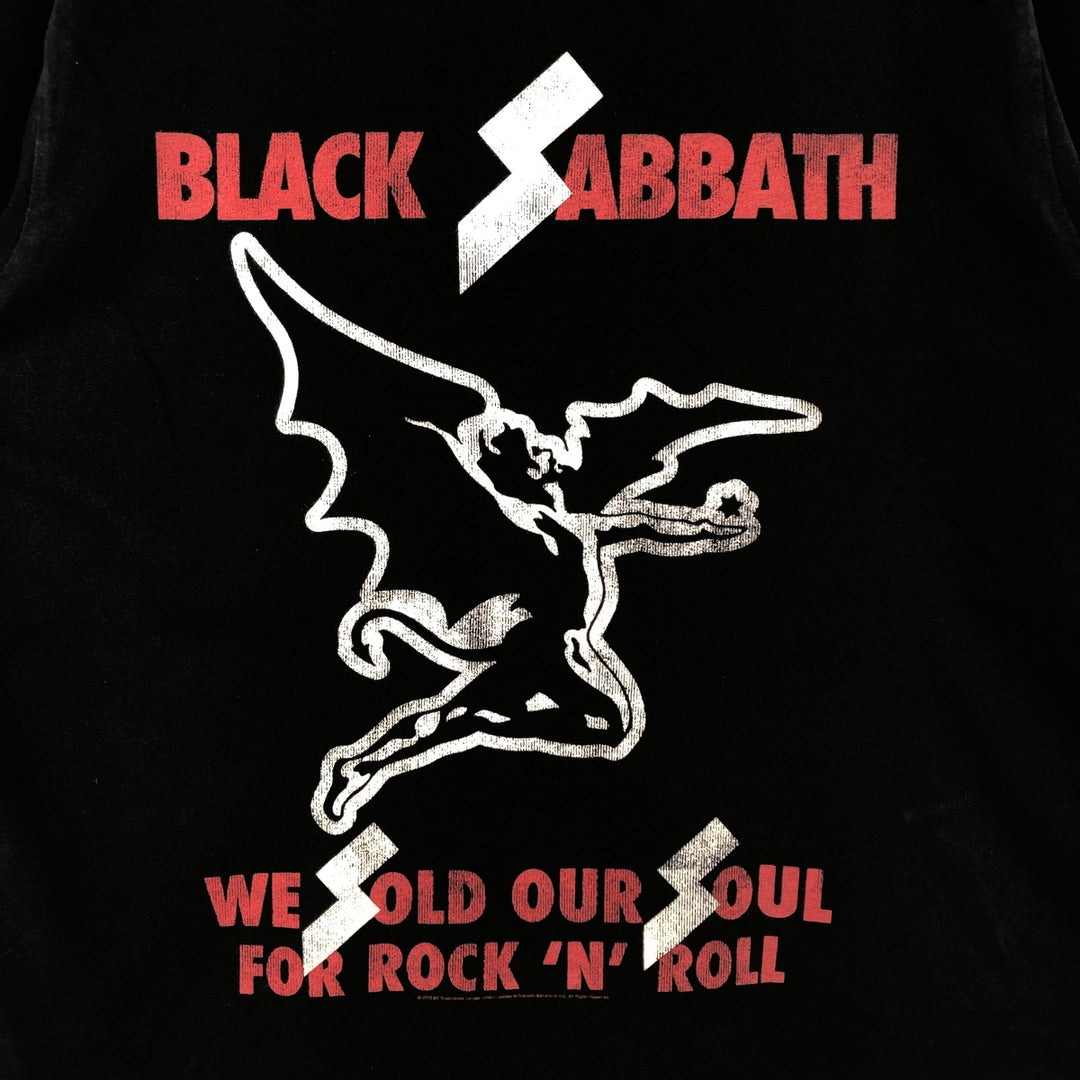 BLACK SABBATH Black Sabbath band T-shirt, band T, men's size L cotton black type Vintage Second Hand