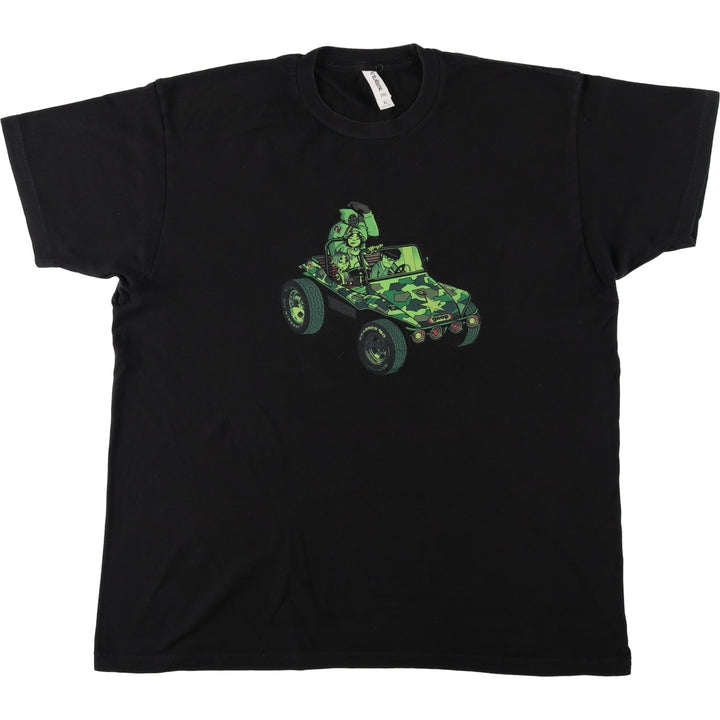 TULTEX GORILLAZ Gorillaz Band T-shirt, Men's XL size cotton black type Vintage Second Hand