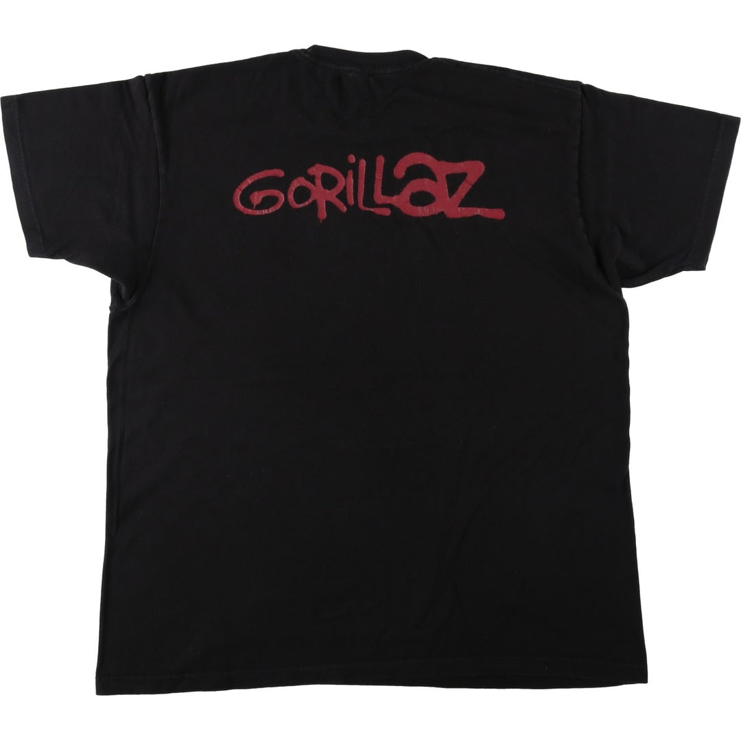 TULTEX GORILLAZ Gorillaz Band T-shirt, Men's XL size cotton black type Vintage Second Hand