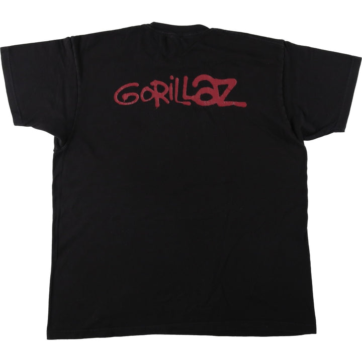 TULTEX GORILLAZ Gorillaz Band T-shirt, Men's XL size cotton black type Vintage Second Hand