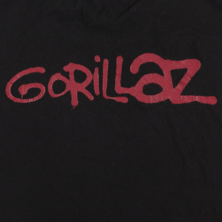 TULTEX GORILLAZ Gorillaz Band T-shirt, Men's XL size cotton black type Vintage Second Hand