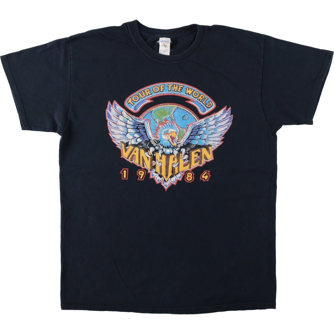 Gildan Heavy Cotton Van Halen Band T-Shirt (Men's Size L) cotton black type Vintage Second Hand