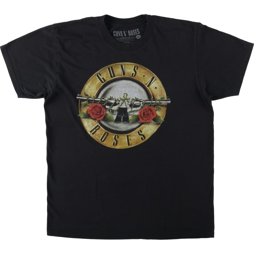 Guns N' Roses Band T-shirt, Band T, Men's L size cotton black type Vintage Second Hand