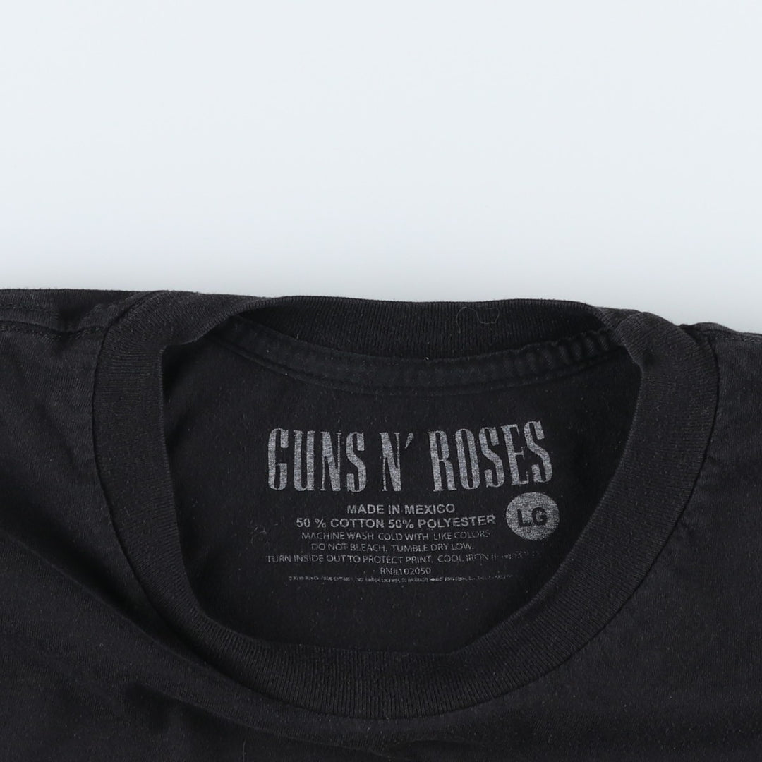 Guns N' Roses Band T-shirt, Band T, Men's L size cotton black type Vintage Second Hand