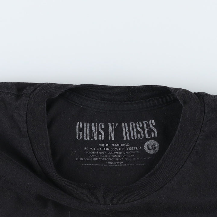 Guns N' Roses Band T-shirt, Band T, Men's L size cotton black type Vintage Second Hand