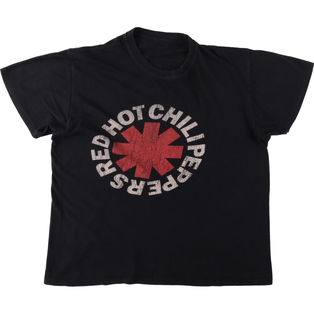 RED HOT CHILI PEPPERS Red Hot Chili Peppers Band T-shirt Band T Men's M size unclear black type Vintage Second Hand