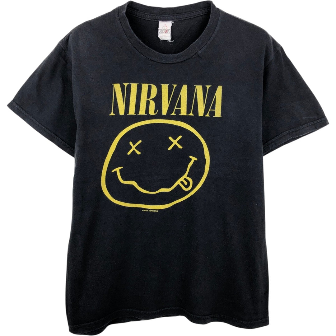 NIRVANA Nirvana Band T-shirt Band T Men's S size cotton black type Vintage Second Hand