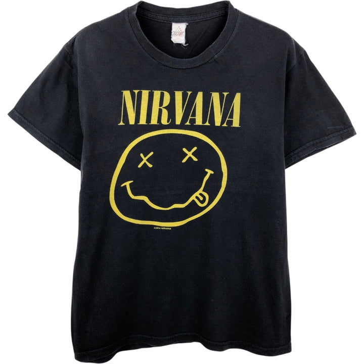 NIRVANA Nirvana Band T-shirt Band T Men's S size cotton black type Vintage Second Hand