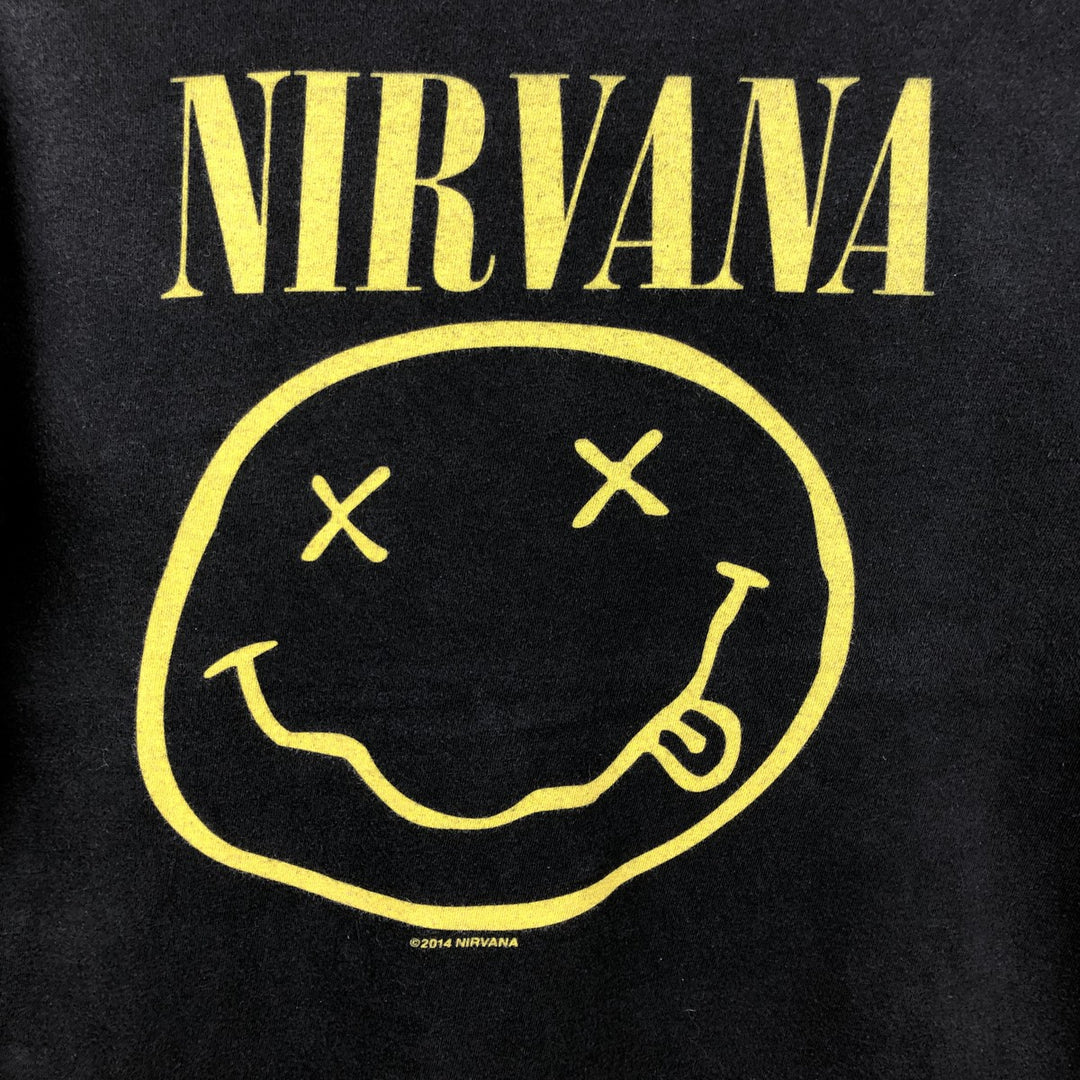 NIRVANA Nirvana Band T-shirt Band T Men's S size cotton black type Vintage Second Hand