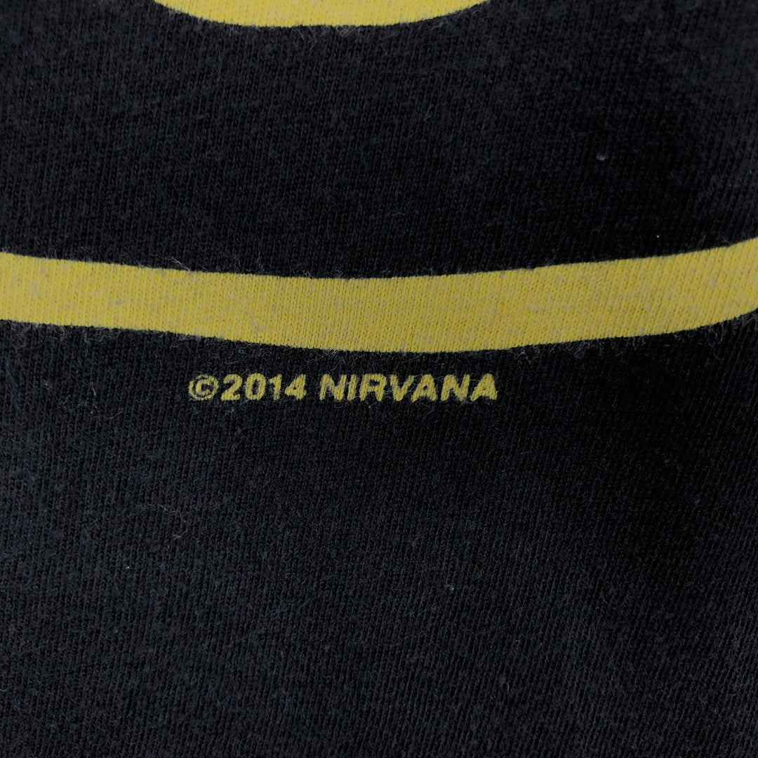 NIRVANA Nirvana Band T-shirt Band T Men's S size cotton black type Vintage Second Hand