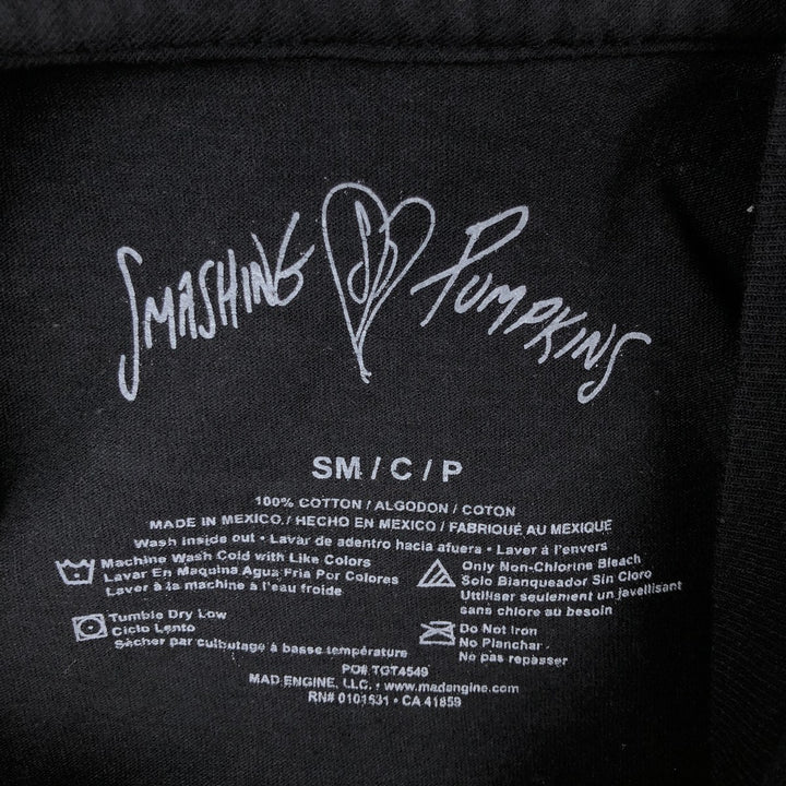 THE SMASHING PUMPKINS Smashing Pumpkins Band T-shirt Band T Men's S equivalent cotton black type Vintage Second Hand